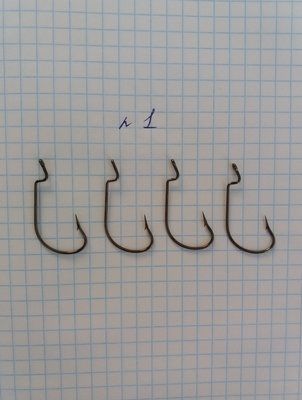 Offset Hooks No. 1 Made in South Korea - 1 package of 4 pieces