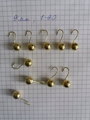 Drobinka Tungsten Eisangelk&ouml;der 9 mm 7 Gramm GOLD Farbe