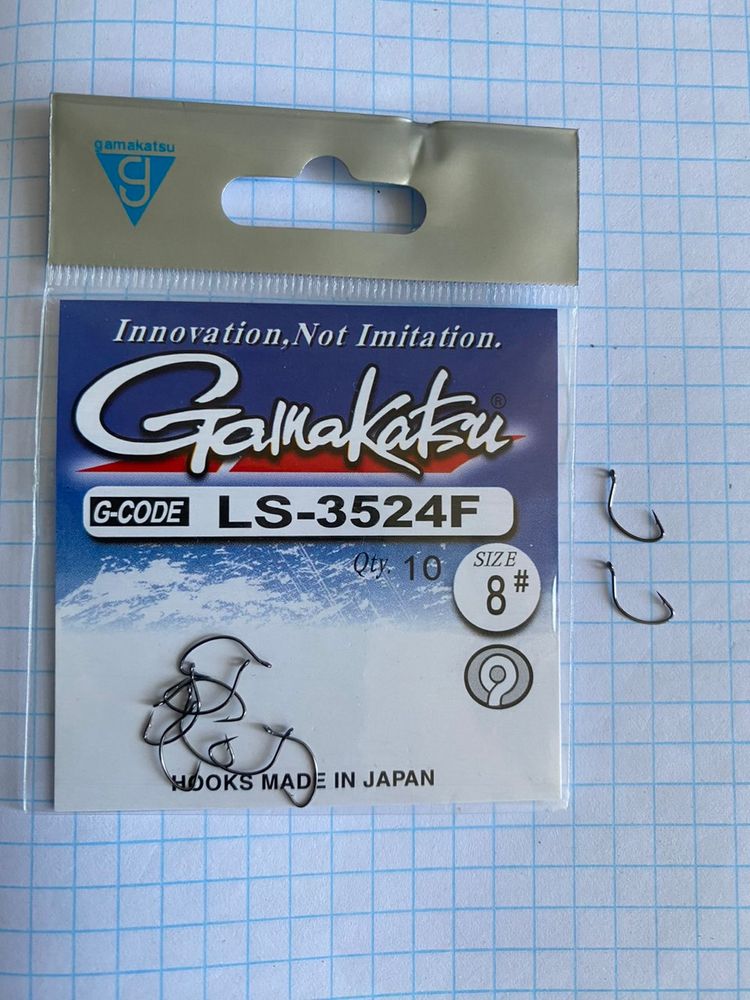 GAMAKATSU Haken LS-3524F Nr. 8 - 1 Packung mit 10 Stück