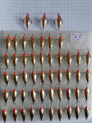 Ice Fishing Spoon "Crab" No. 3 GOLD Colour