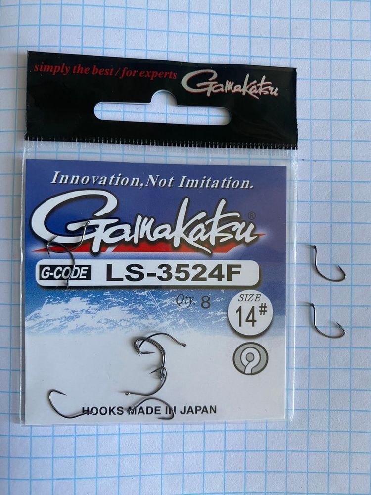 GAMAKATSU Hooks LS-3524F No. 14 - 1 package of 8 pieces