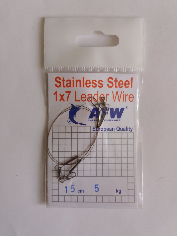 Metal Fishing Wire AFW 15 cm 5 kg - 1 package of 2 pieces