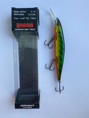 Wobbler Rapala Shadow Rap L&auml;nge: 11 cm Gewicht: 13 Gramm Tauchtiefe: 1,2-2,4 m Jerkbait, langsam sinkend