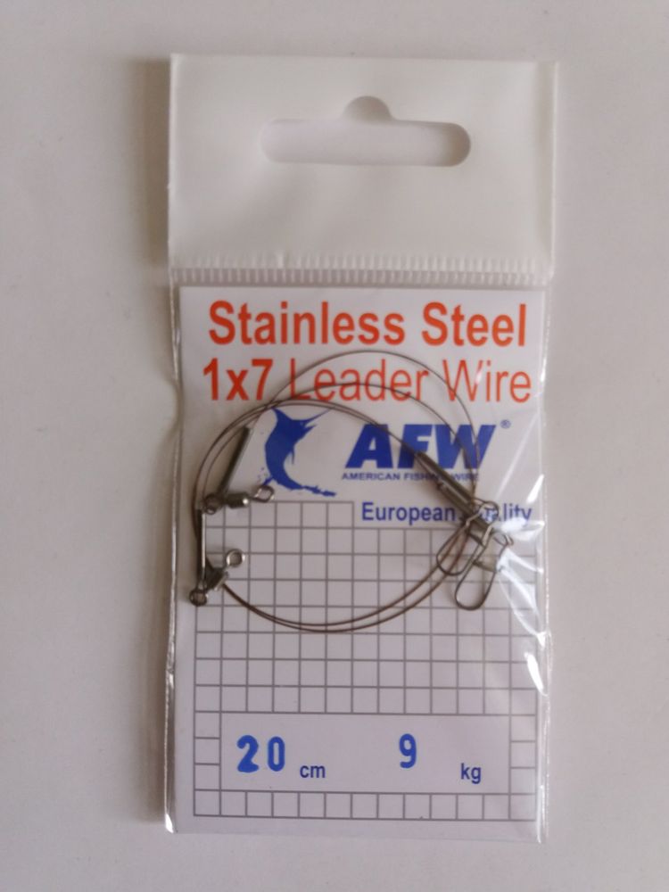 Metal Fishing Wire AFW 20 cm 9 kg - 1 package of 2 pieces