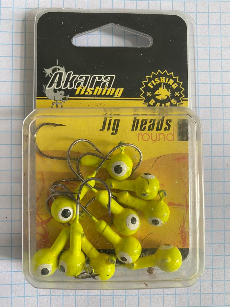 AKARA Jig Head 1/0 weight 8 grams C-32760 Colour GOLD - 1 package of 10 pieces