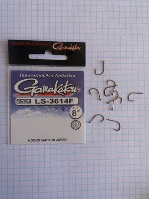 GAMAKATSU Haken LS-3614F Nr. 8 - 1 Packung mit 9 St&uuml;ck