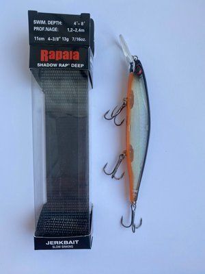 Wobbler Rapala Shadow Rap L&auml;nge: 11 cm Gewicht: 13 Gramm Tauchtiefe: 1,2-2,4 m Jerkbait, langsam sinkend