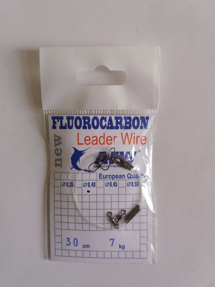 Fishing Wire AFW Fluorocarbon 30 cm 7 kg - 1 package of 2 pieces