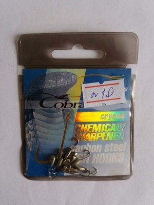 Lead Ice Fishing Lure "COBRA" No. 10 - 1 package of 10 pieces