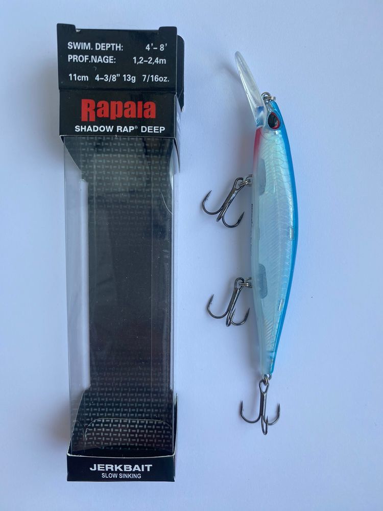 Rapala Shadow Rap Wobbler Length 11 cm Weight 13 grams Depth 1.2-2.4 m Jerkbait Slow Sinking