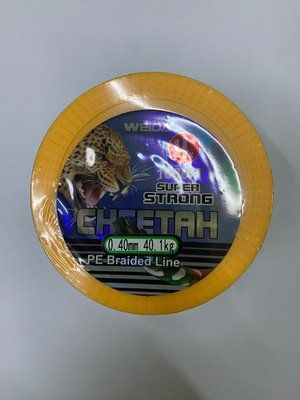 Шнур CHEETAH PE 4X Довжина 1000 метрів Діаметр 0,40 мм Вага 40,1 кг