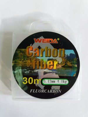 WEIDA Fluorocarbon Angelschnur Durchmesser 0,12 mm 30 m