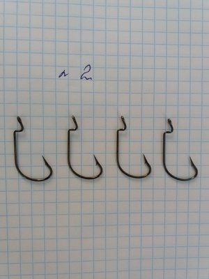 Offset Hooks No. 2 Made in South Korea - 1 package of 4 pieces
