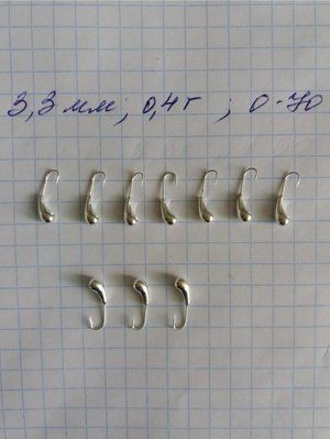 Uralka Wolfram Eisangelk&ouml;der 3,3 mm 0,4 Gramm SILBER Farbe