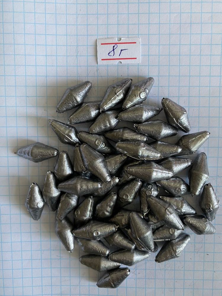 Sinker "Olive" 8 grams - 1 package of 50 pieces