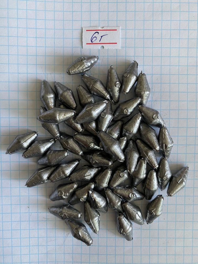 Sinker "Olive" 6 grams - 1 package of 50 pieces