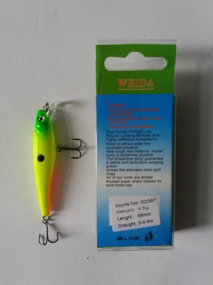 WEIDA Wobbler 65 mm 4,5 grams 0-0,8m 02097