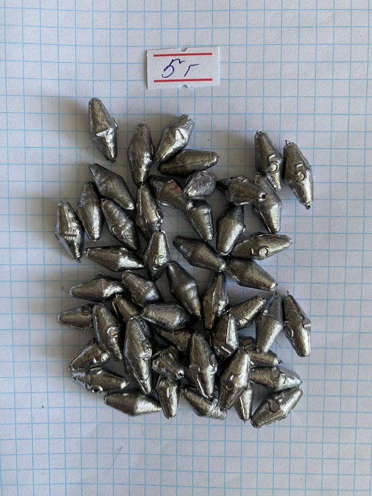 Sinker "Olive" 5 grams - 1 package of 50 pieces