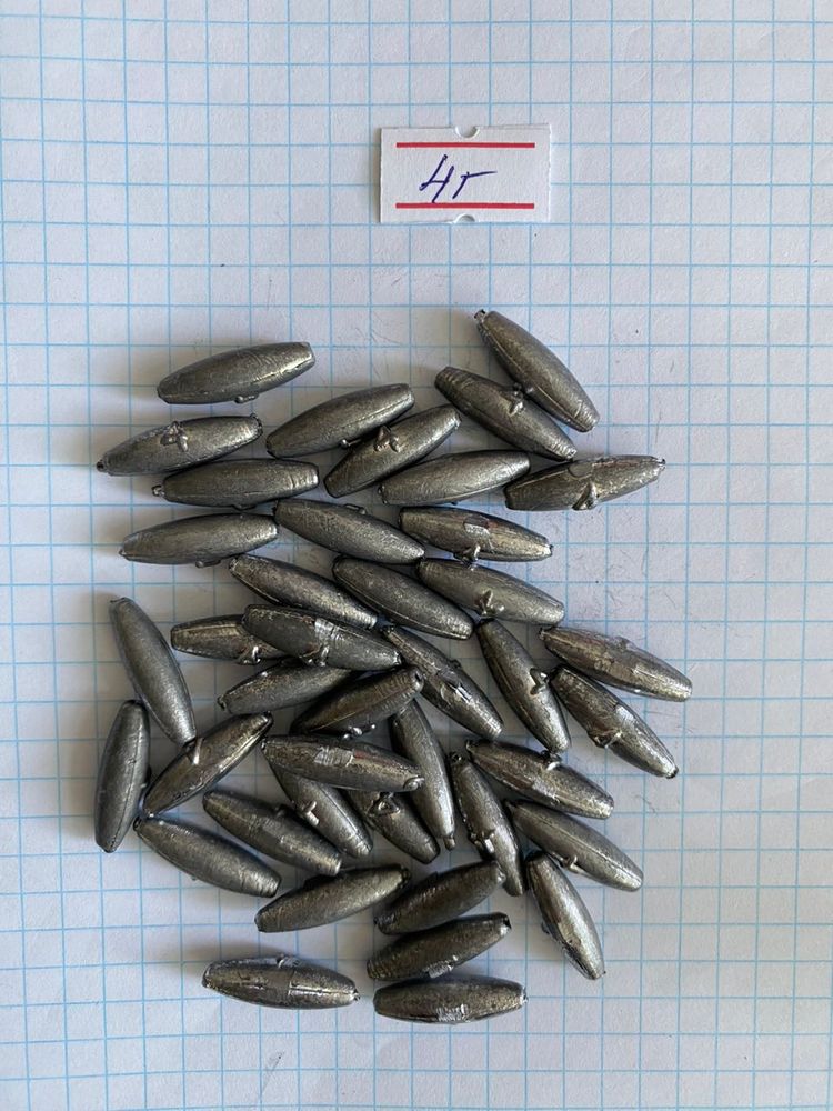 Sinker "Olive" 4 grams - 1 package of 50 pieces