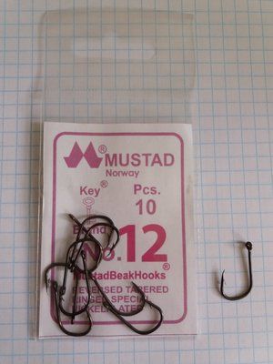 MUSTAD Haken Nr. 12 - 1 Paket mit 10 St&uuml;ck