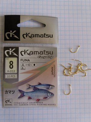 KAMATSU Haken Nr. 8 K-012 Farbe GOLD - 1 Packung mit 10 St&uuml;ck