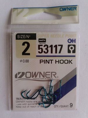 OWNER Haken Nr. 2 53117 Farbe BLAU - 1 Paket mit 9 St&uuml;ck