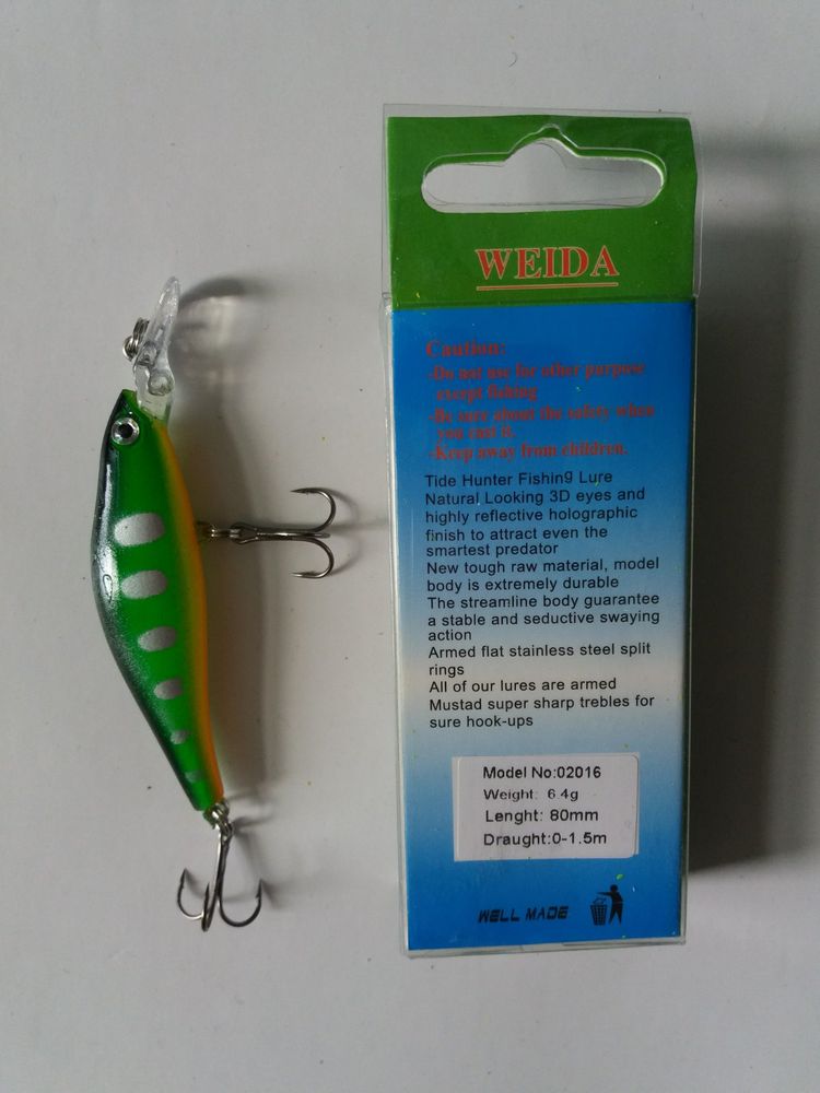 WEIDA Wobbler 80 mm 6,4 grams 0-1,5 m 02016