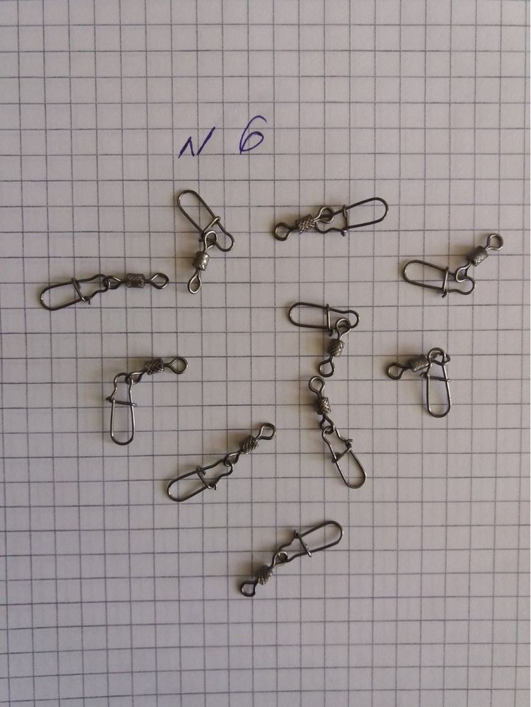 Swivel with "American Clasp" No. 6 - 1 package of 10 pieces