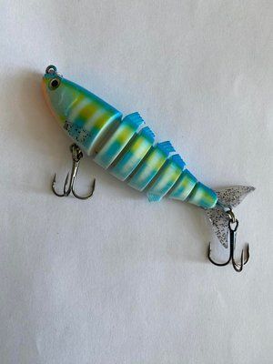 Воблер складовий секційний SWIMBAIT довжина 11 см вага 25,5 грамів колір БЛАКИТНИЙ