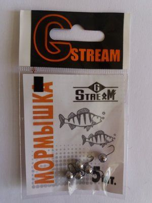 STREAM Average Lead Ice Fishing Lure "Drobinka" 1 package of 5 pieces