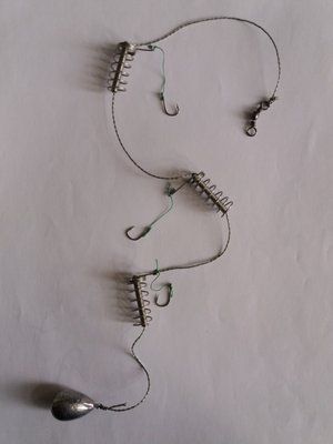 Fishing Rig for Crucian Carp with Stainless Steel Feeders