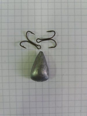 Ice Lead Egg with Double Hooks