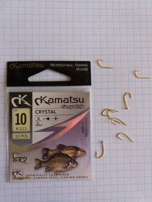 KAMATSU Haken Nr. 10 K-112 Farbe GOLD - 1 Packung mit 10 St&uuml;ck