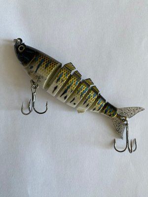 Воблер складовий секційний SWIMBAIT довжина 11 см вага 25,5 грамів колір ЧОРНО-ЖОВТИЙ