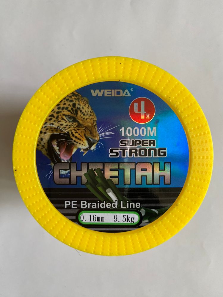 CHEETAH PE BRAIDED 4X Line Length 1000 metres Diameter 0.16 mm Weight 9.5 kg