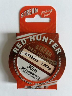 Angelschnur Durchmesser 0,128 mm 30 Meter Farbe ROT