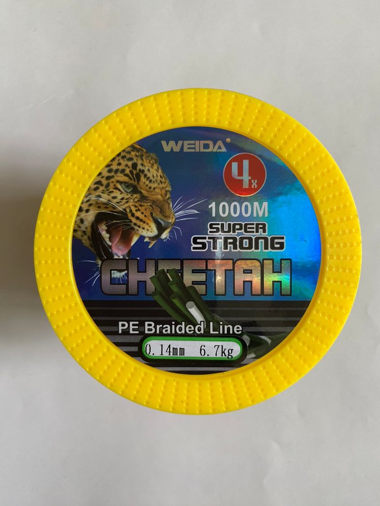 CHEETAH PE BRAIDED 4X Line Length 1000 metres Diameter 0.14 mm Weight 6.7 kg