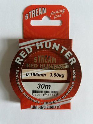 Angelschnur Durchmesser 0,165 mm 30 Meter Farbe ROT