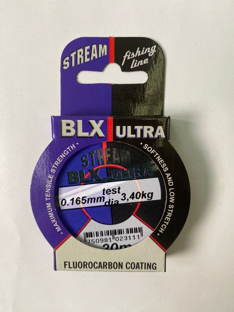 STREAM Fishing Line Fluorocarbon Coating Diameter 0.165 mm test 3.40 kg 30 m