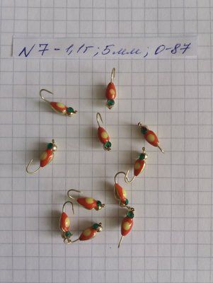 Beetle with stone Tungsten Ice Fishing Lure 5 mm 1.1 grams No. 7