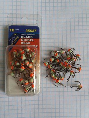 Treble Hook No. 10 with a radiant bead