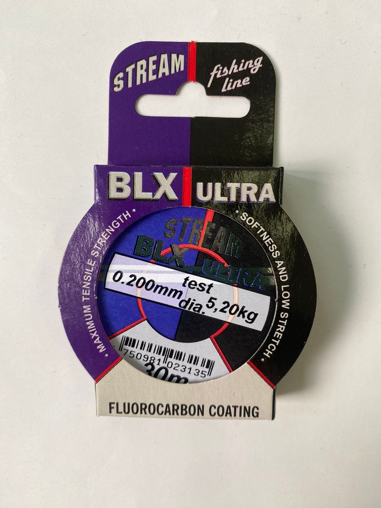 STREAM Fishing Line Fluorocarbon Coating Diameter 0.20 mm test 5.20 kg 30 m