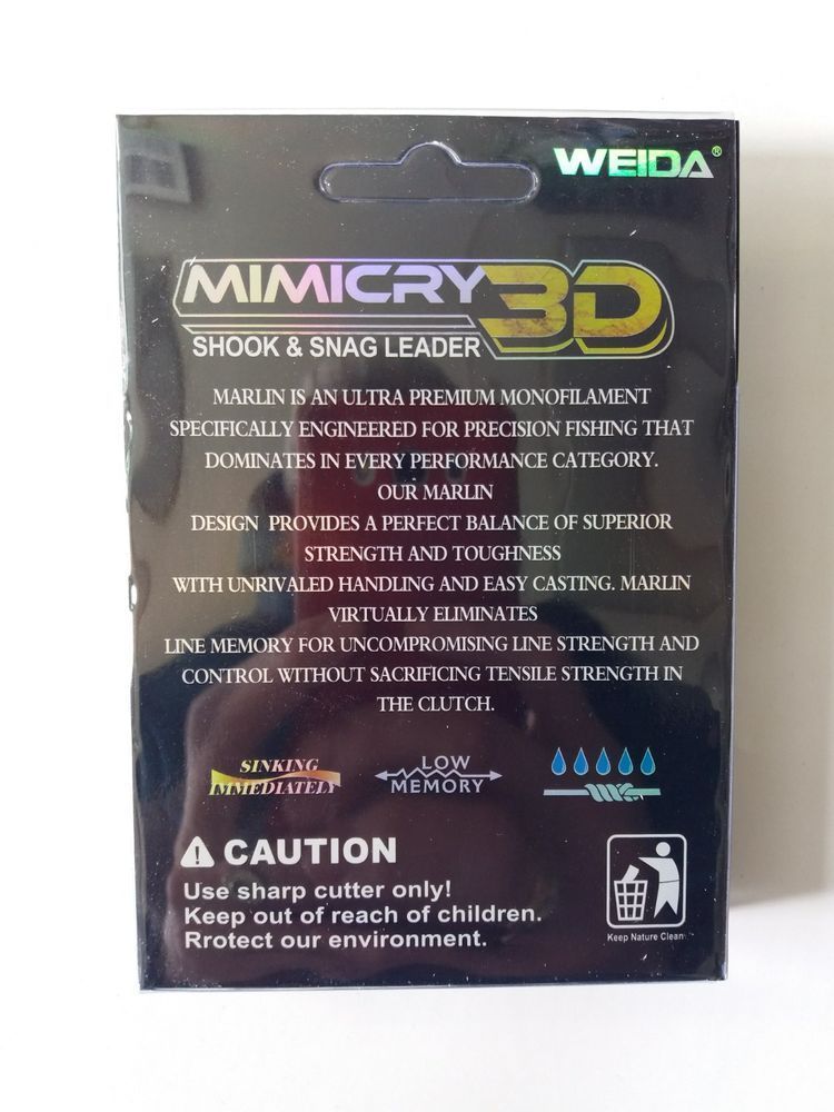Ліска WEIDA MIMICRY 3D діаметр 0,18 мм 100 м 6,7 кг