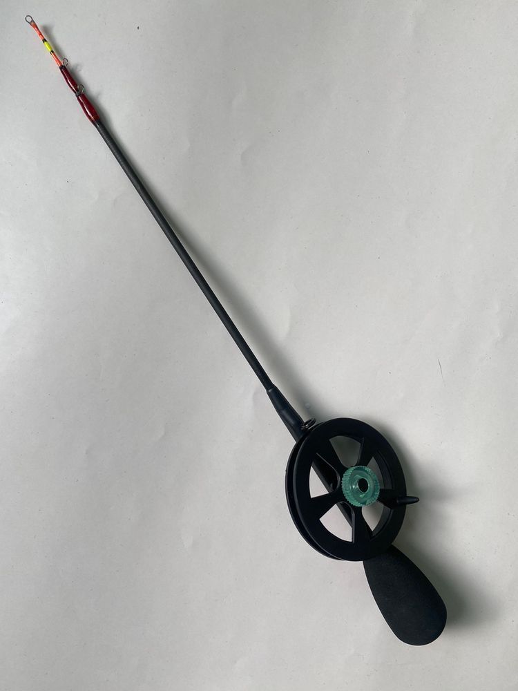Carbon Fiber Three-section Ice Fishing Rod for Predatory Fish BLACK REEL HFT-3N