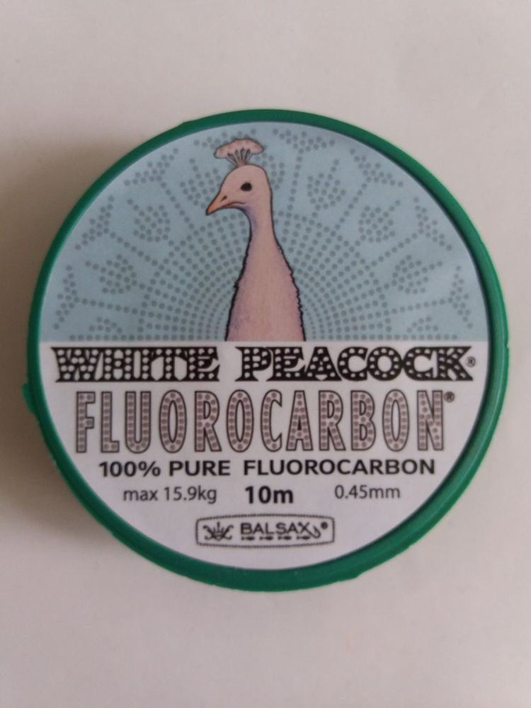 Fluorocarbon WHITE PEACOCK Angelschnur Durchmesser 0,45 mm Länge 10 m