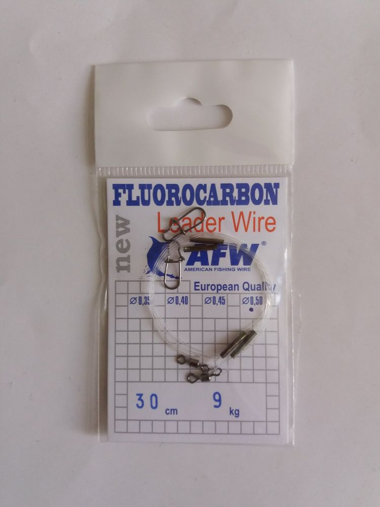 Fishing Wire AFW Fluorocarbon 30 cm 9 kg - 1 package of 2 pieces