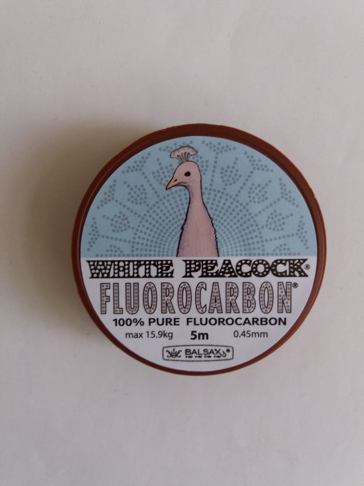 Fluorocarbon WHITE PEACOCK Angelschnur Durchmesser 0,45 mm Länge 5 m