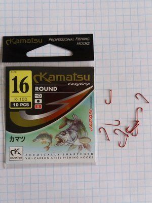 KAMATSU Haken Nr. 16 K-100 Farbe ROT - 1 Packung mit 10 St&uuml;ck