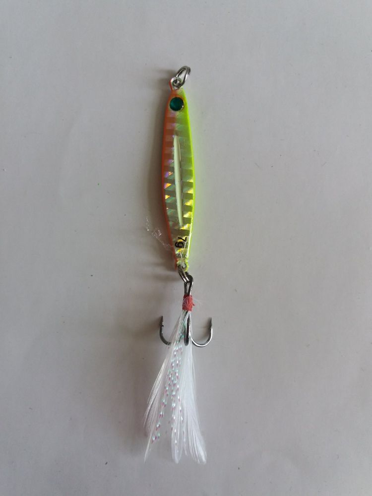 Pilker 7 Grams with Treble Hook and Goat's Beard Colour YELLOW