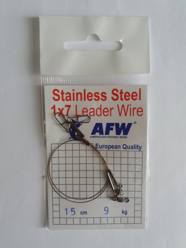 Metal Fishing Wire AFW 15 cm 9 kg - 1 package of 2 pieces